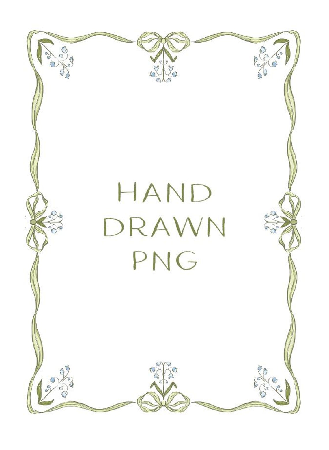 Block Print Frame Hand Drawn Floral Block Print Frame PNG - Etsy