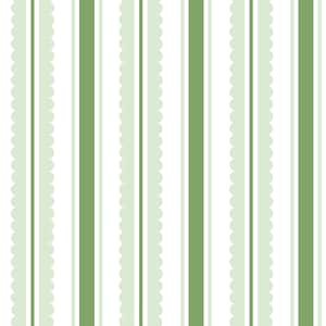 Scallop Stripe Seamless Pattern Set Greens PNG