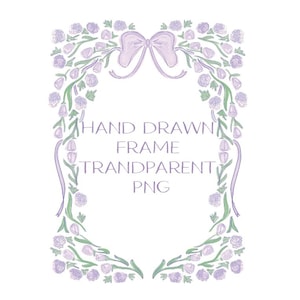 Hand gezeichneter Blumenrahmen Clip Art Set