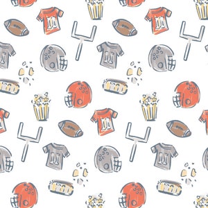 Hand Drawn Football Tailgate Pattern