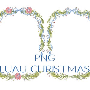 Marco navideño Luau PNG, clip art