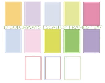 Può includere: Tredici diverse varianti di colore di cornici a conchiglia, ciascuna con un contorno bianco. Le cornici misurano 12,7 x 17,8 cm e sono perfette per aggiungere un tocco di eleganza alle tue foto o opere d'arte.