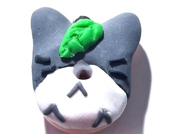 Totoro donut pendant. Fimo