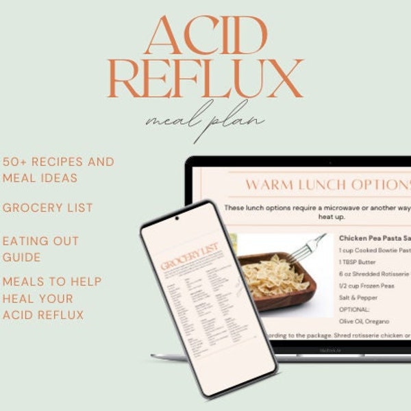 Gerd Reflux Meal Plan Etsy
