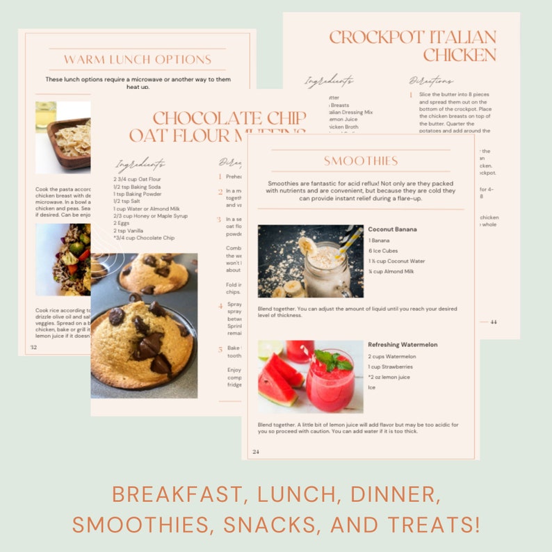 Acid Reflux Meal Plan Acid Reflux Friendly Recipe Book GERD Recipes