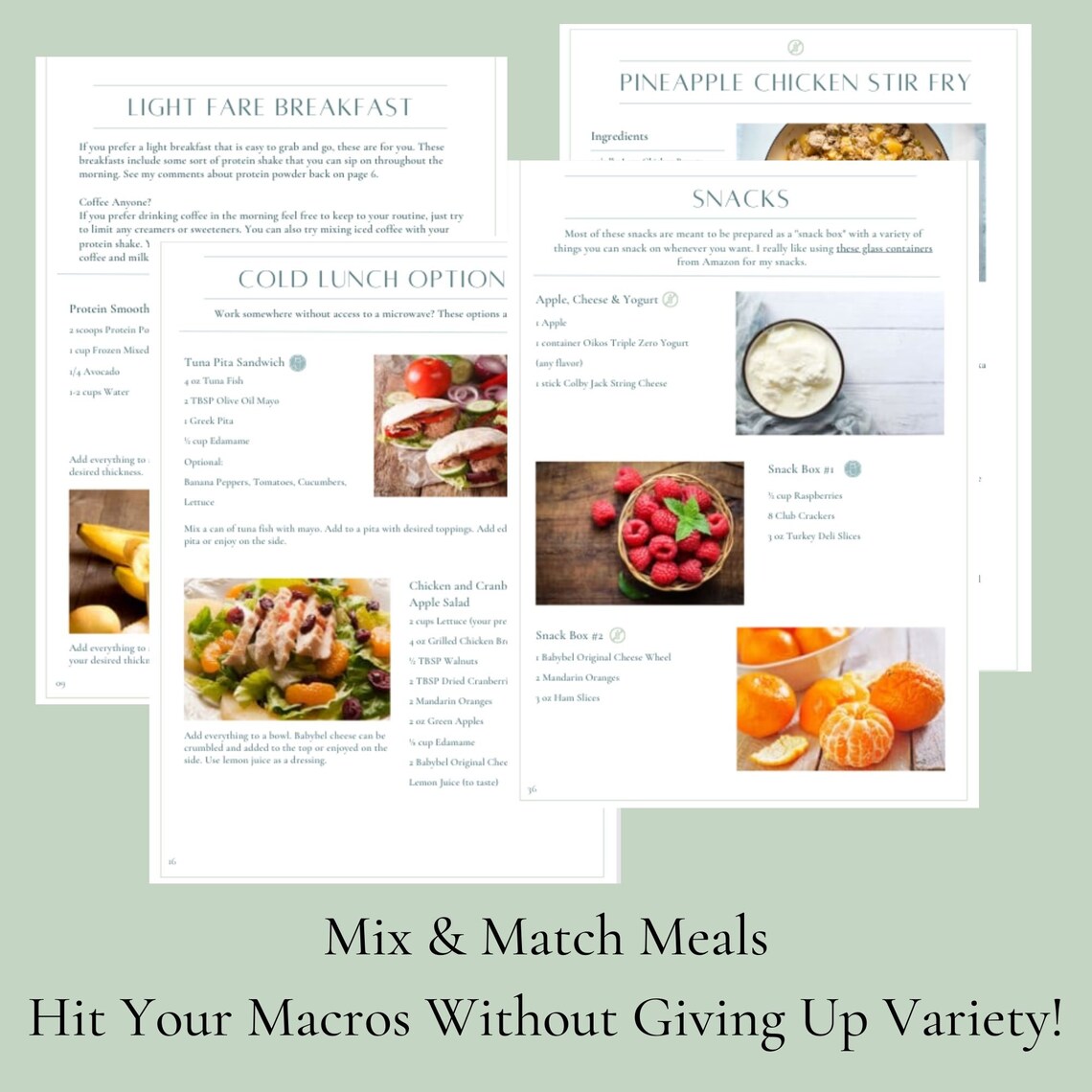 Easy Macro Meal Plan for Beginners Macro Meal Plan Macro Recipe Book Etsy