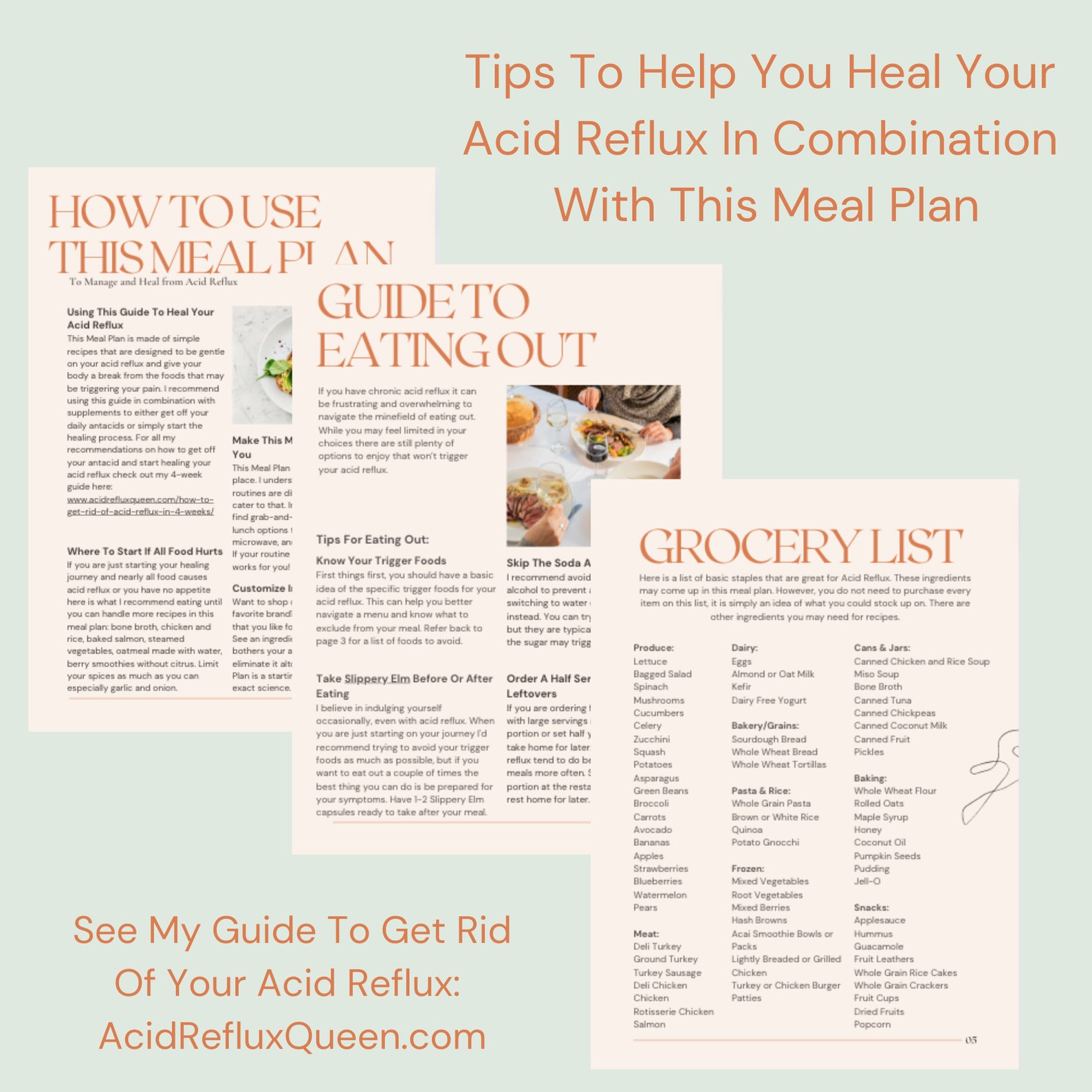 Acid Reflux Meal Plan Acid Reflux Friendly Recipe Book GERD Recipes