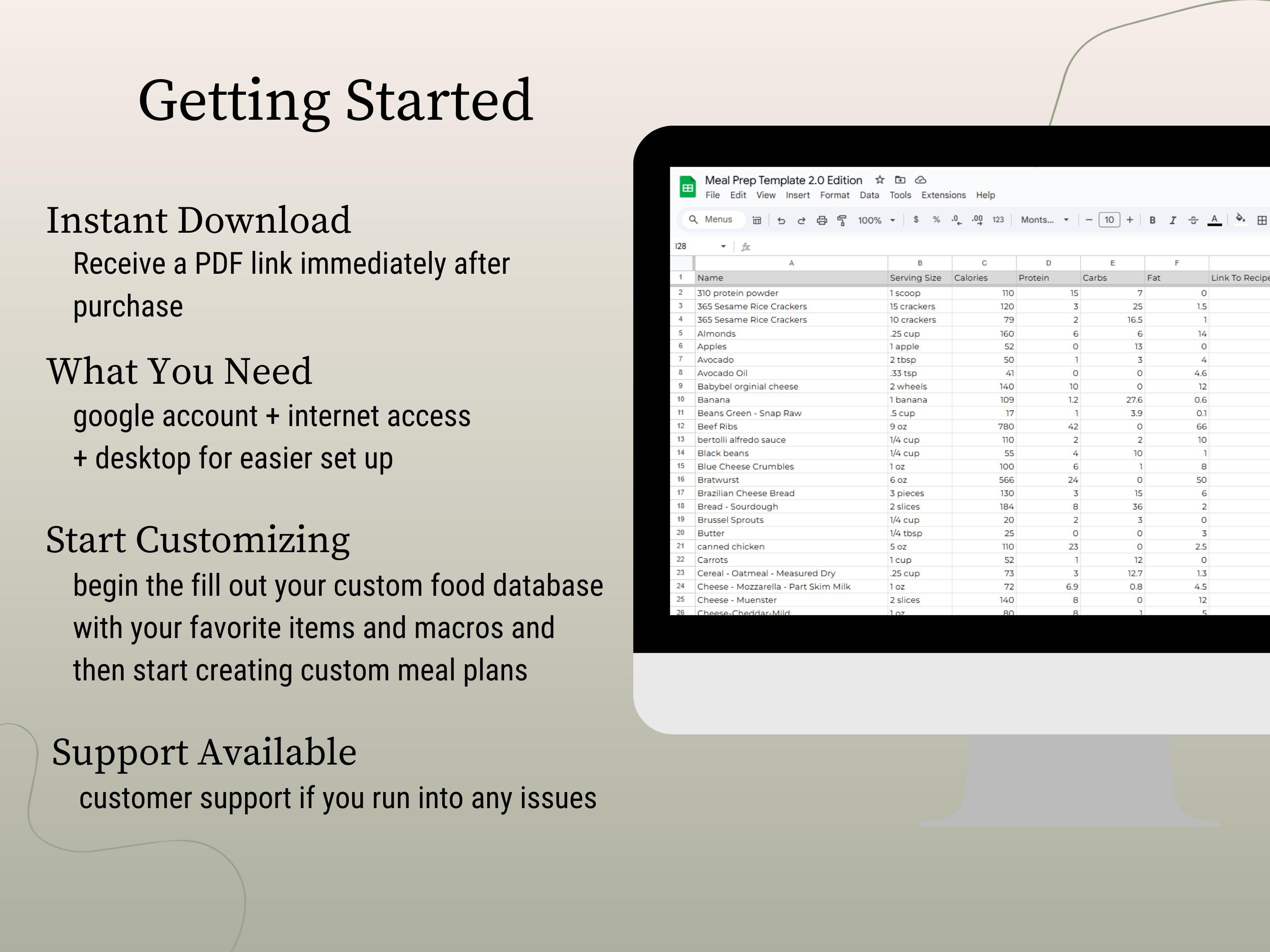Digital Editable Macro & Mirco Meal Plan Template for Coaches (for ...
