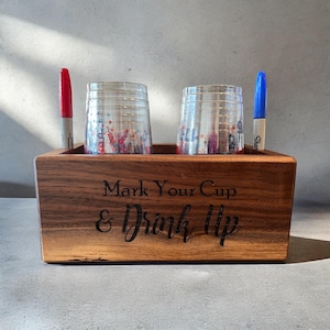 Solo Cup Holder, Plastic Cup Holder, Party Cup Holder, Summer Party Decor, Mark Your Cup and Drink Up, Adult Party Decor, Housewarming Gift