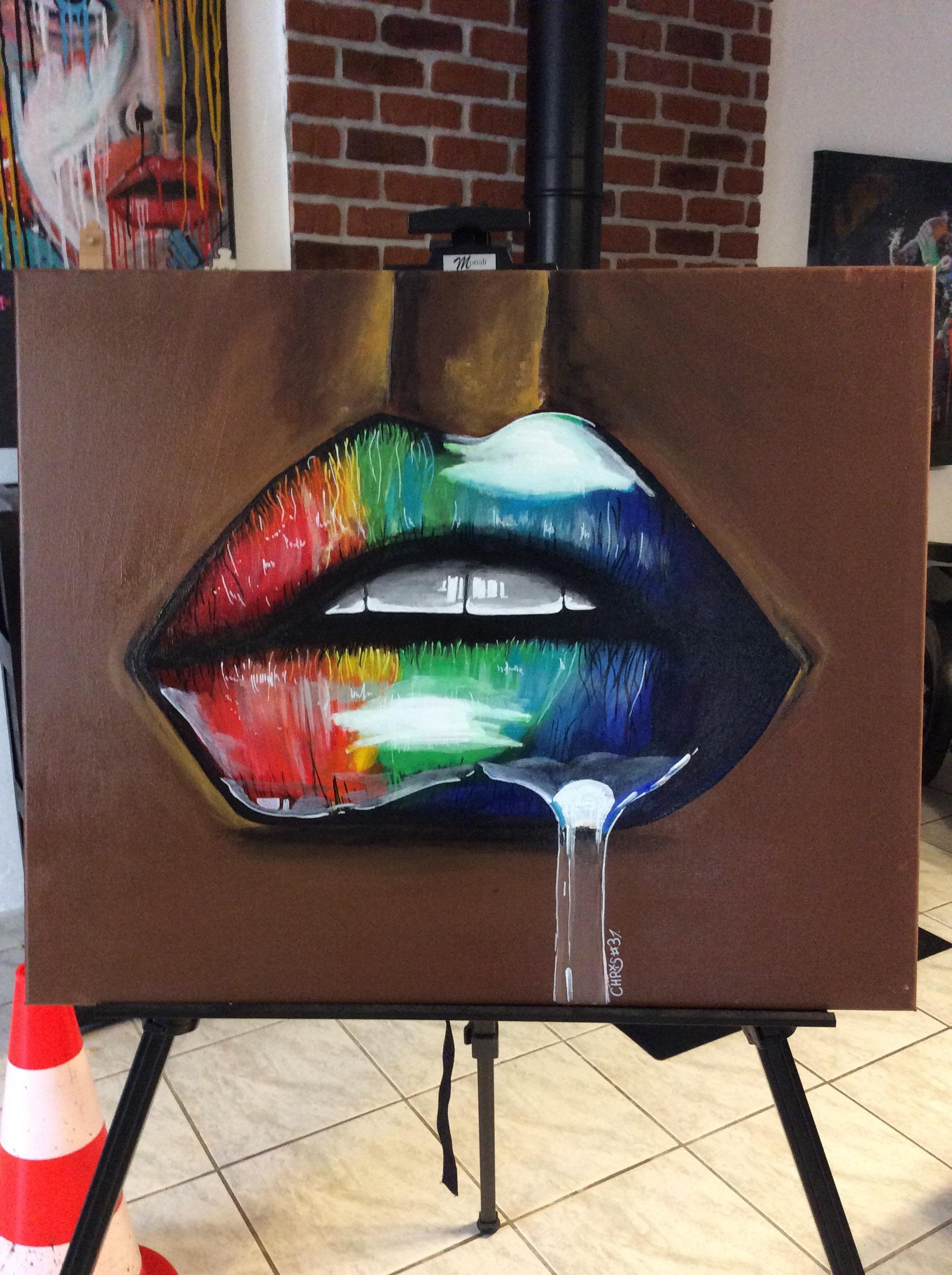 Tableau Peinture Bouche