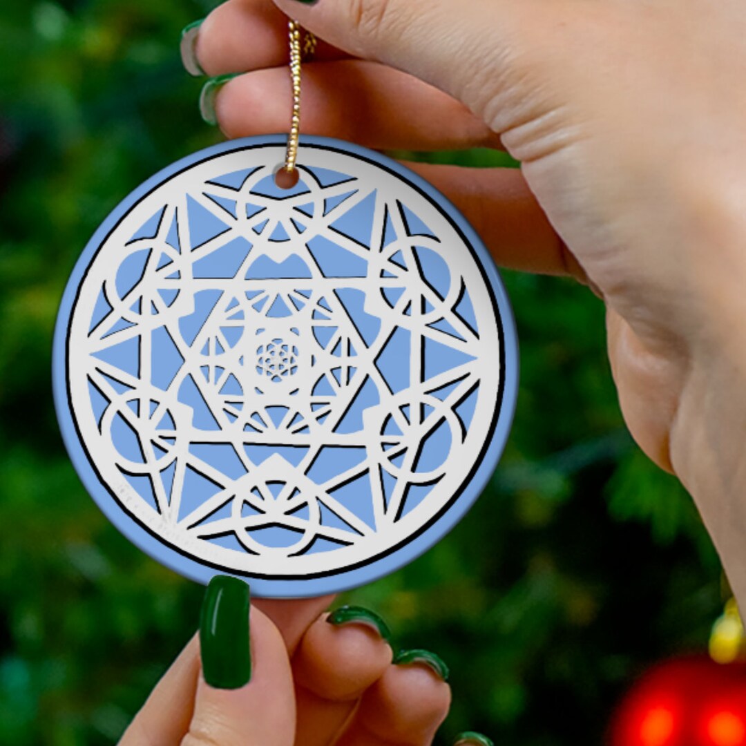 Metatron Cube 3D Sacred Geometry Ornament Glass - Etsy