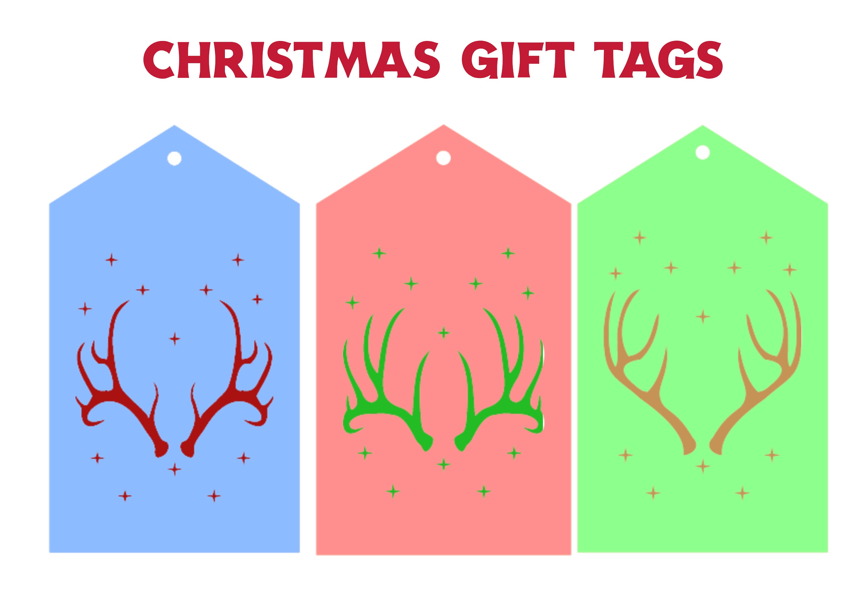 Christmas Printable Gift Tags and Stickers for Presents, Holiday