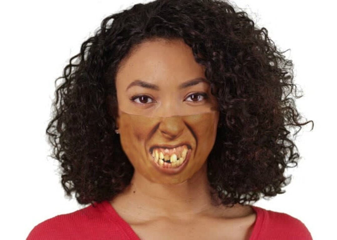 Ugly Face Mask Ugly Halloween Maskugly Teeth Witch Etsy