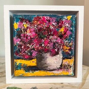Mini Original Abstract Floral Painting