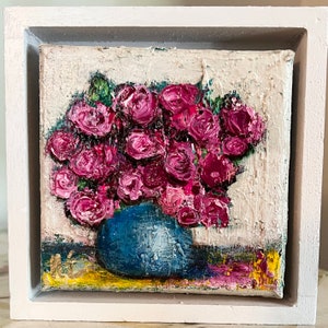 Mini Original Abstract Floral Painting