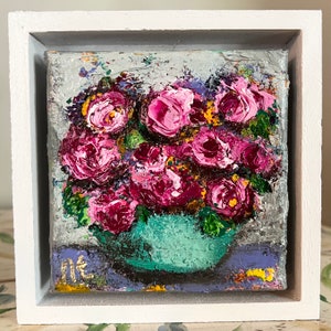 Mini Original Abstract Floral Painting