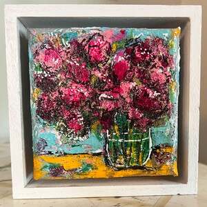 Mini Original Abstract Floral Painting