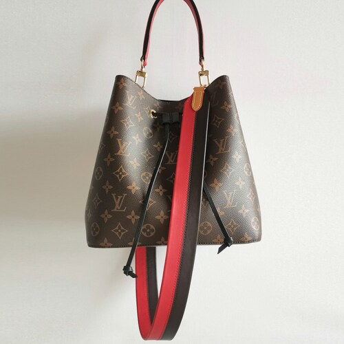 Fit shops in vintage bag Clooney rainbow color wide shoulder strap accessories leather transform bucket bag cross strap