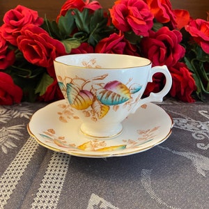 Alesbury Leaf Teacup and Saucer
