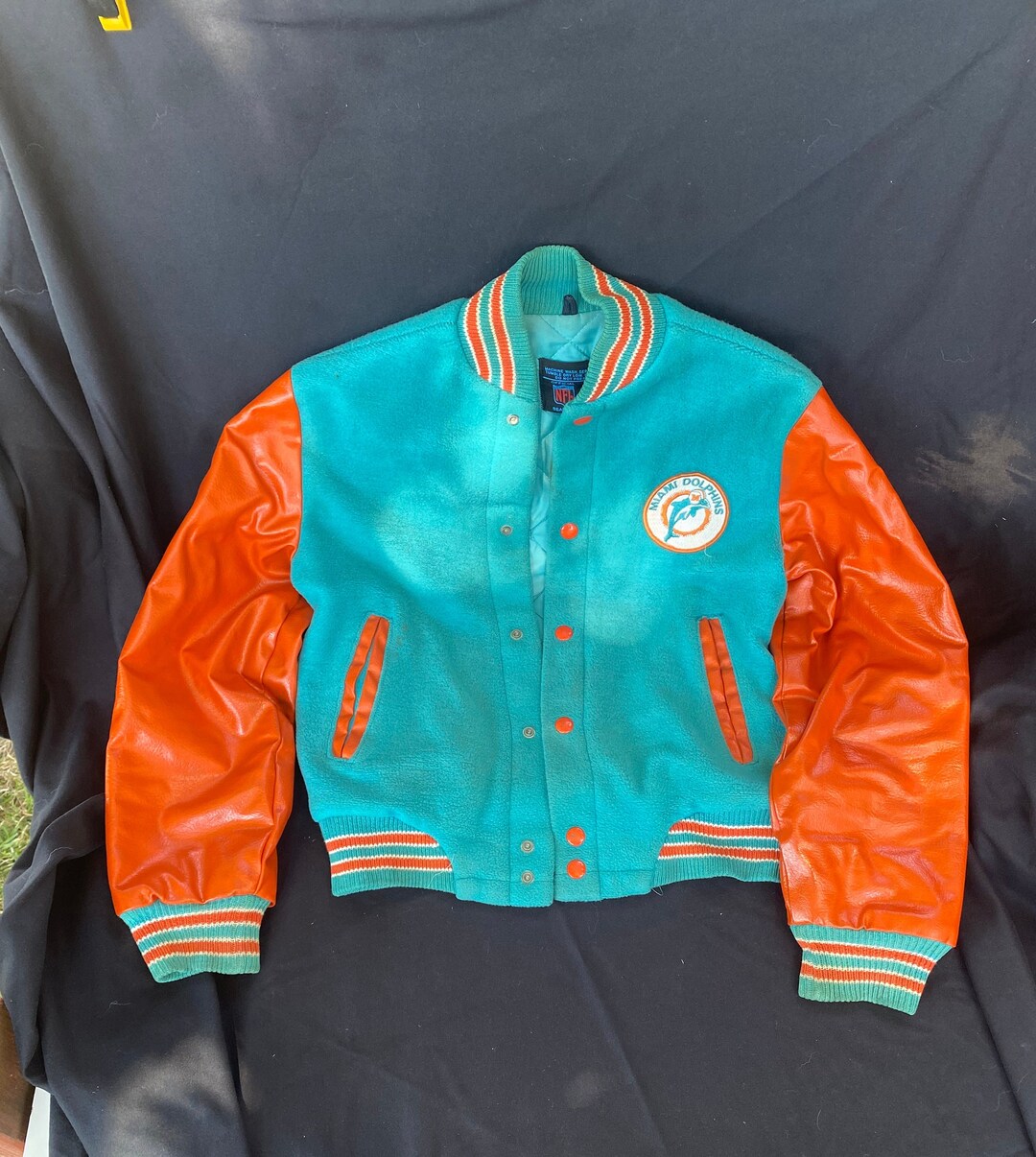 Dolphins レザー ジャケット NFL 90s PRO PLAYER 