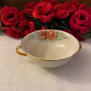 Coral Rose Bouillon Cup