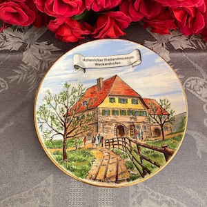 German Hohenloher Freilandmuseum Wackershofen Souvenir Plate / Collectors Plates / Vintage Plates / Display Plates