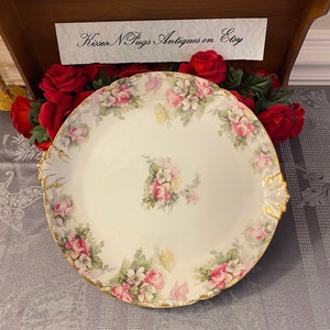 Gerard, Dufraisseix, Abbot GDA Limoges France Floral Chop Plate