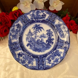 W Adams and Co Kyber Blue Flow 10” Plate