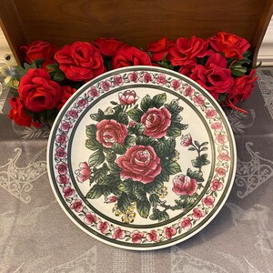 10” Hand painted raised pattern Oriental Accent Decorative Plate / Vintage Oriental Decor / Oriental Plates / Vintage Asian Decor