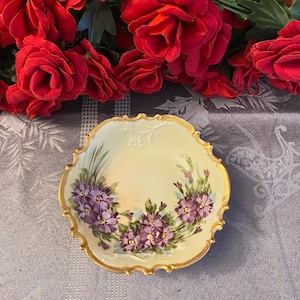 RC Rosenthal Flora Violets Hand Painted and Signed Bowl