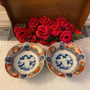 Pair of Oriental Imari Style Bowls