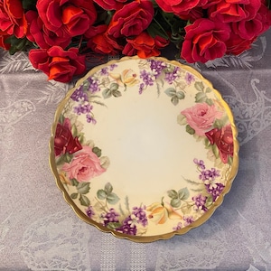 O&EG, Oscar and Edgar Gutherz Royal Austria Floral Plate