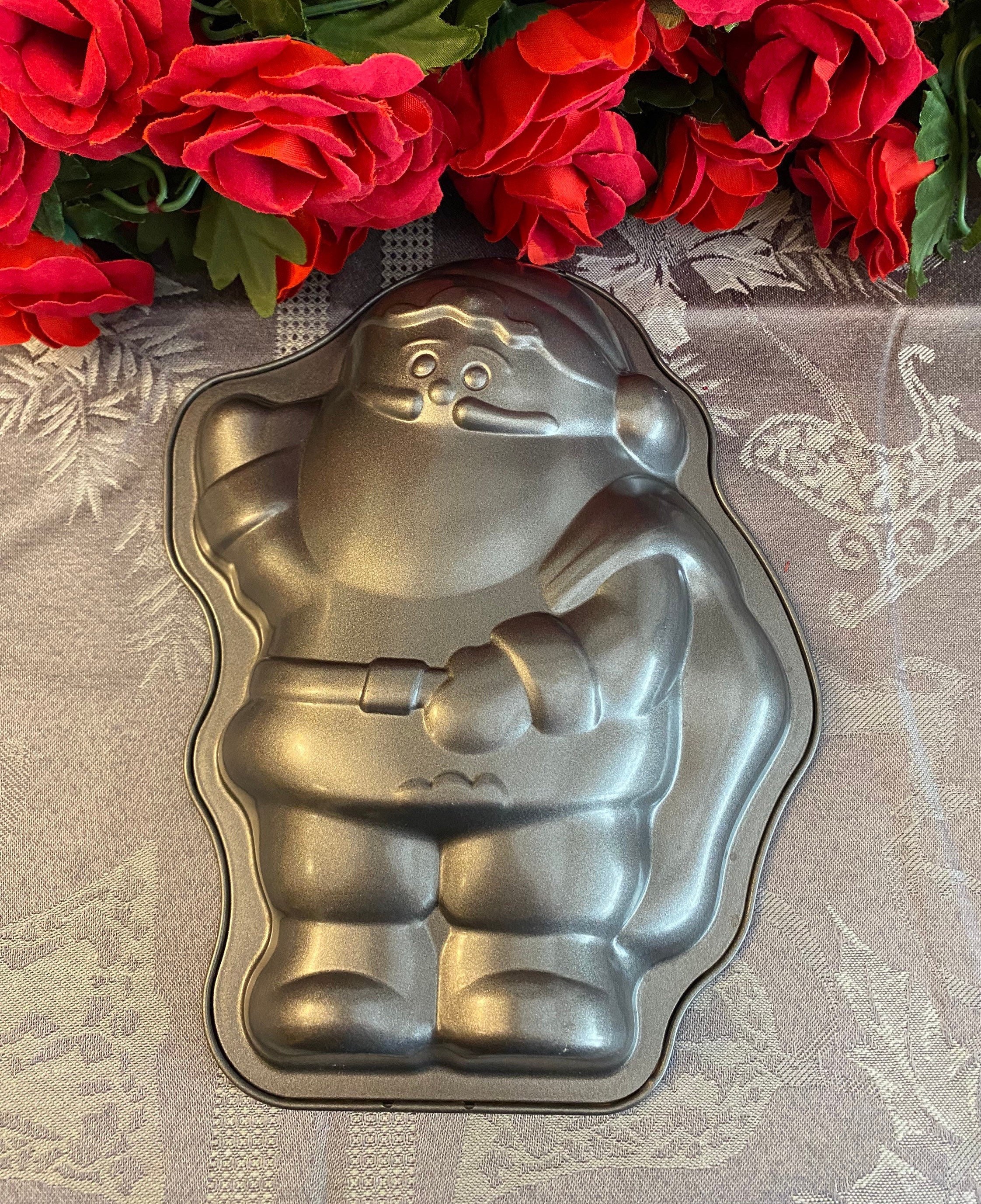 Bkfydls Round Cake Pans, Christmas Santa Claus Silicone for Chocolate Cake Pudding Soap Round Shape Clearance, Adult Unisex, Size: 7.09*4.72*0.79