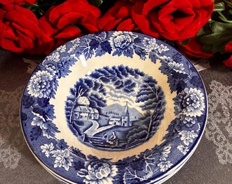 Vintage Woods Ware Enoch Wood's English Scenery Blue and White