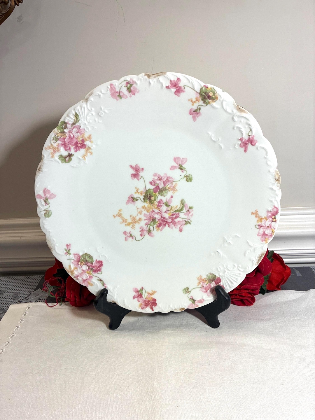 Charles Ahrenfeldt Depose Limoges France Chop Plate, Circa 1894