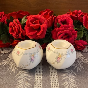 Pair of Porcelain Candleholders