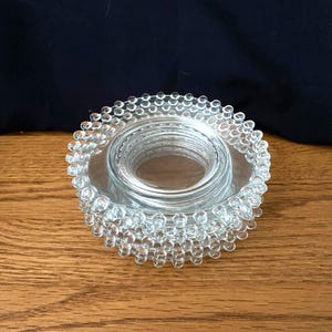 Imperial Glass Candlewick Glass Saucer Plates, set of 6