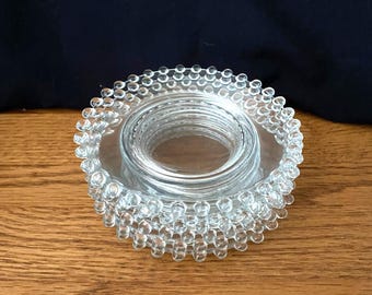 Imperial Glass Candlewick Glass Saucer Plates, set of 6