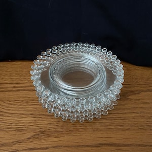 Imperial Glass Candlewick Glass Saucer Plates, set of 6