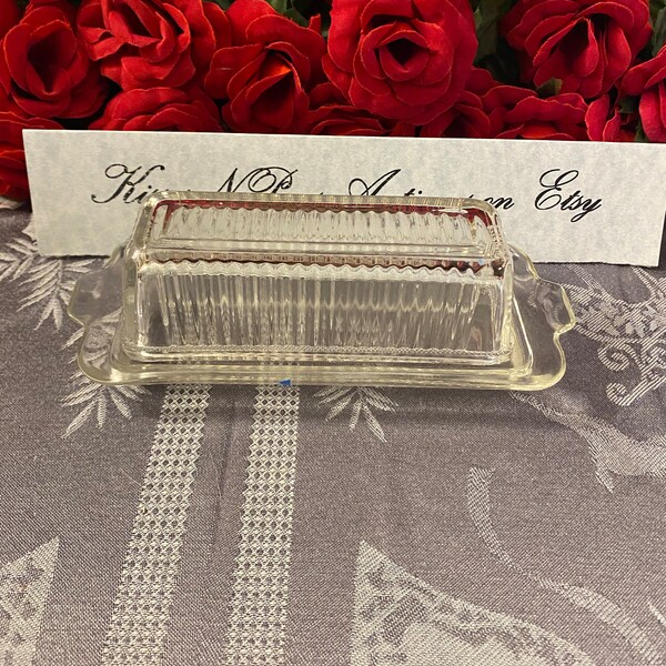 Glass Butter Dish Etsy