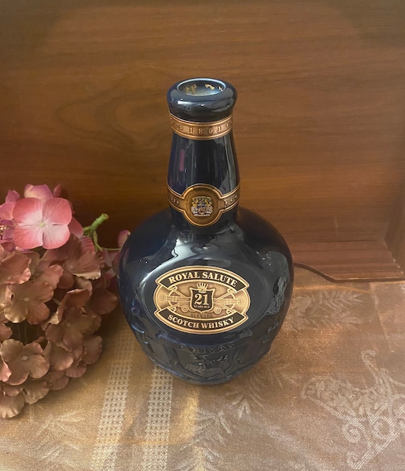 Buy 1970 Wade Brothers Chivas Cobalt Blue Royal Salute Whiskey