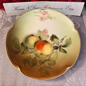 Jaeger & Co. Louise Artist Signed Apple Plate