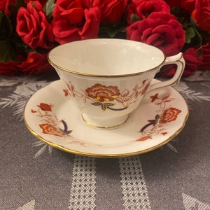 Royal Crown Derby Bali Teacup and Saucer