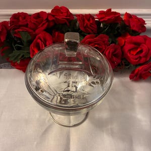 Silver Anniversary Clear Glass Compote
