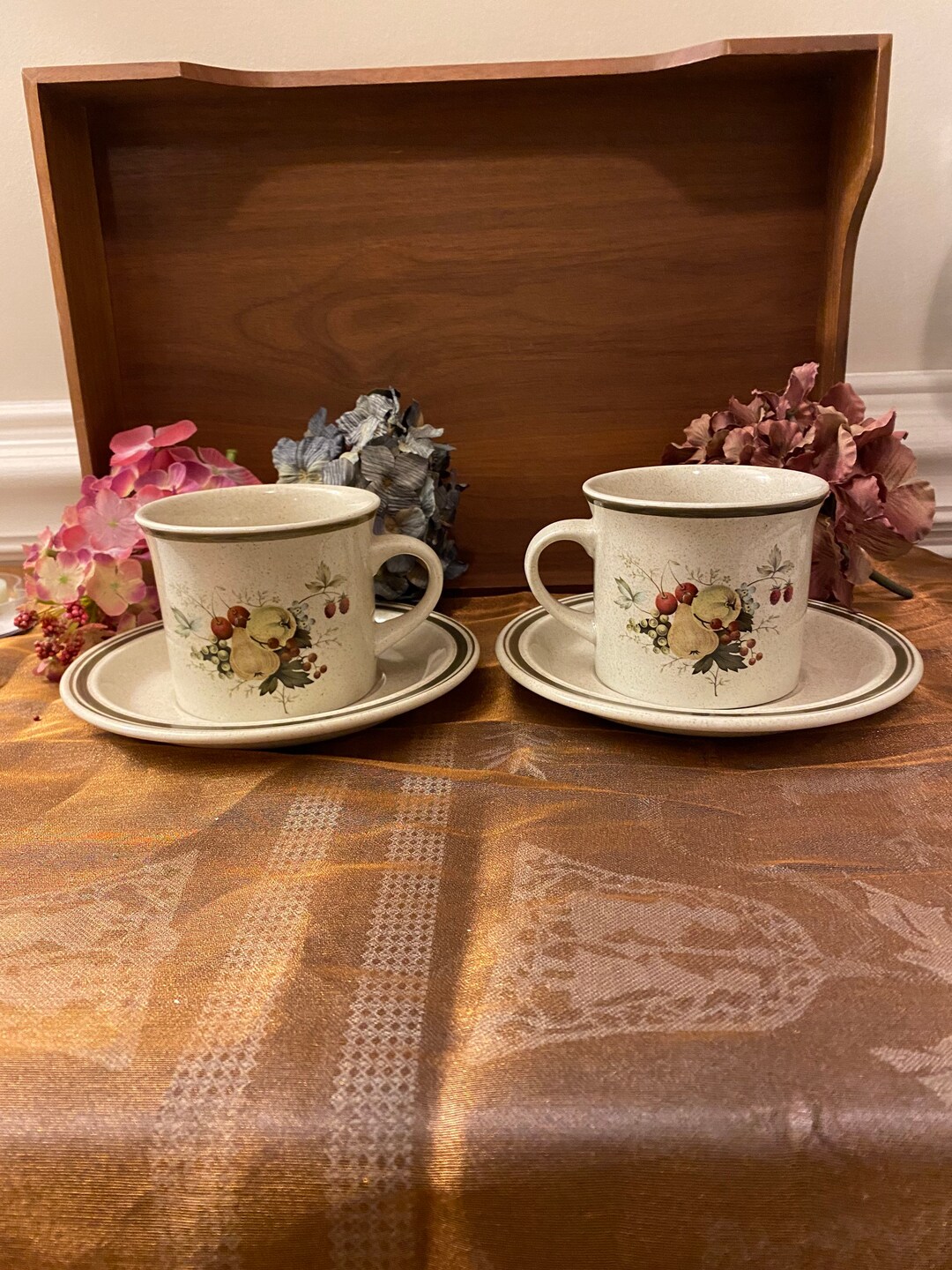 Pair of Royal Doulton Lambethware Cornwall Cups and Saucers Etsy