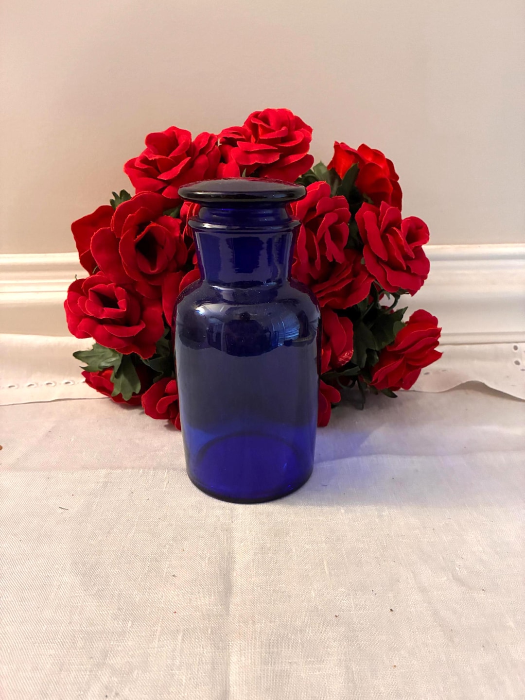 Cobalt Blue Glass Small Apothecary/bitters Jar - Etsy