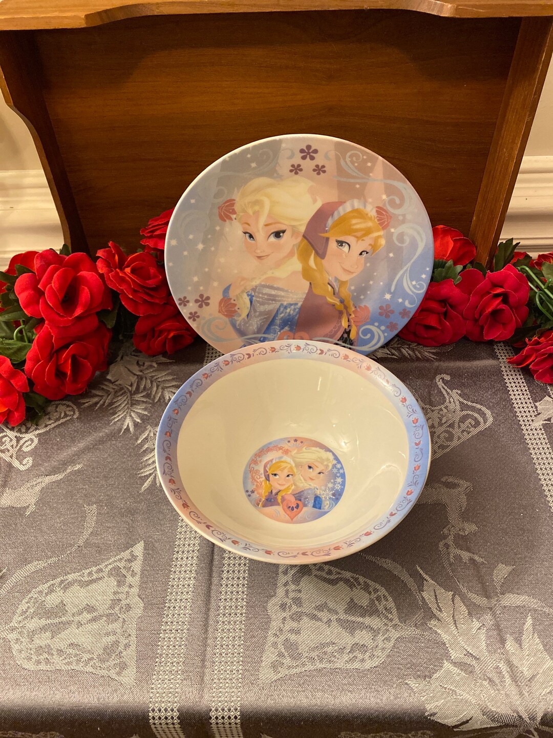 Disneys Frozen Bowl and Saucer / Collectors Plates / Vintage Plates