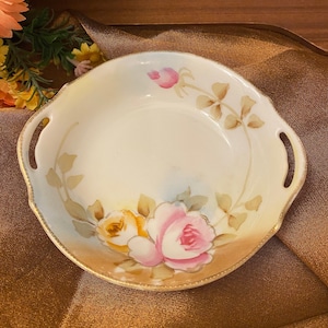 Hand Painted Nippon Floral Plate 5x5.25”