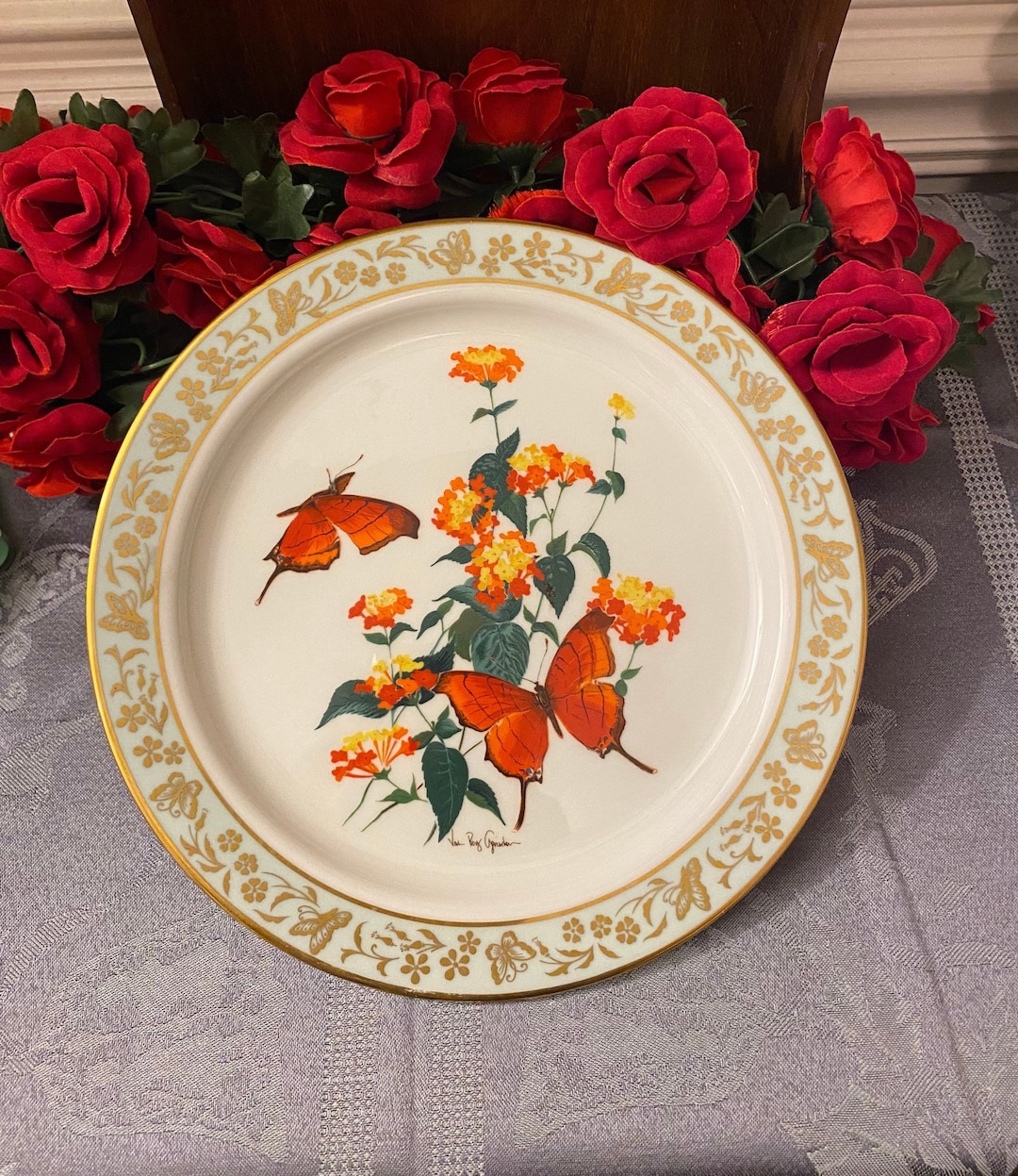 Lenox Butterflies & Flowers Plate Etsy