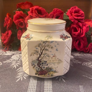 Vintage Sadler Floral Tea Canister